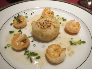 鱈のブランダードと小海老のソテー