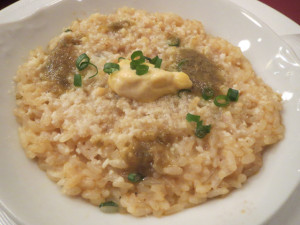 アンコウのスープで炊いたリゾット